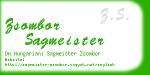 zsombor sagmeister business card